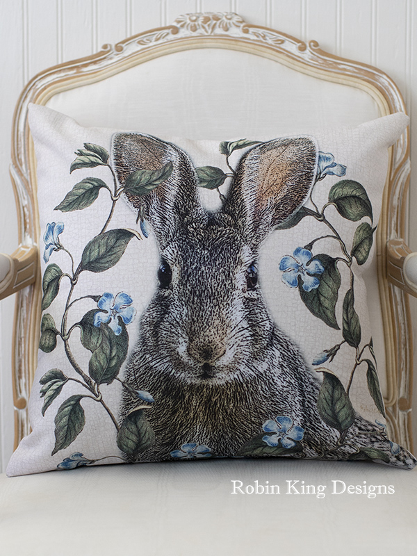 Rabbit Pillow Cover 18 by 18 Inches