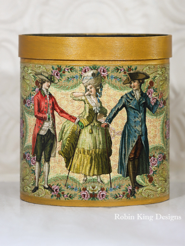18th-Century French Fashion Wastepaper Basket