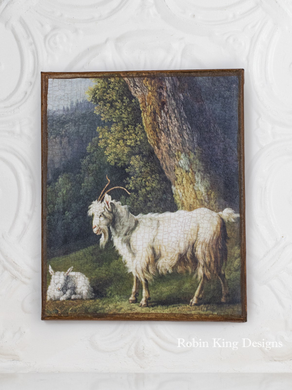 French Goat and Kid Canvas