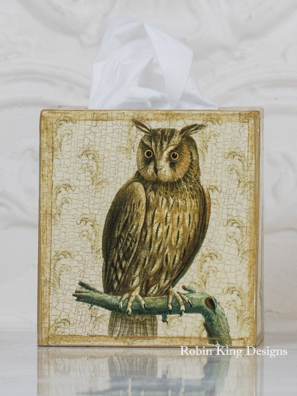 Great Horned Owl Tissue Box Cover