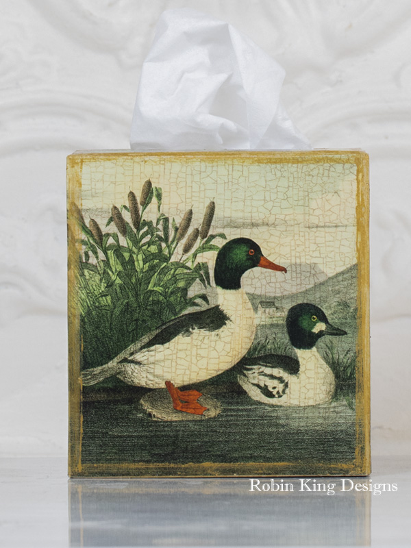 Two Ducks Tissue Box Cover